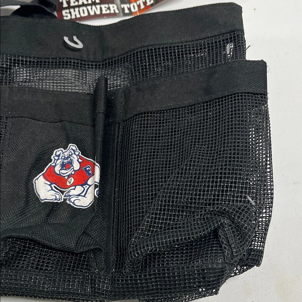 Black Mesh Team Shower Tote